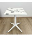 Table MIAMI EXTERIEUR pied blanc