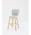 Tabouret PARISIEN vert et blanc